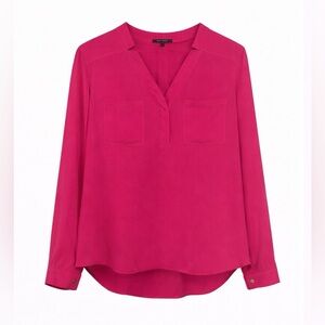 🩷 Nine West Fuchsia Pocket Blouse